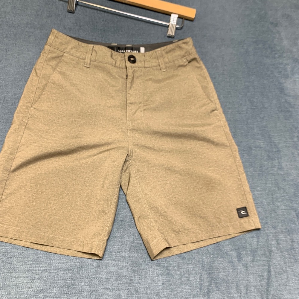 Rip Curl Boardwalk Hybrid Shorts Boys 12 Brown Performance Lightweight Quick Dry